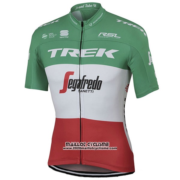 2017 Maillot Ciclismo Trek Segafredo Champion Italie Manches Courtes et Cuissard